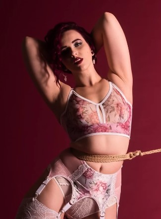 a woman wearing a lingerie