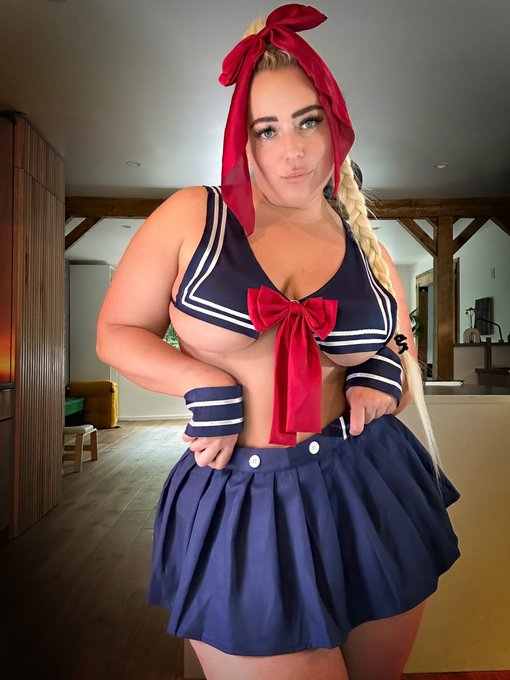 Dina Margret Brenci @sweetmargs OnlyFans Model Sexy photo wearing school girl cosplay